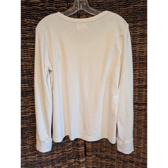 Lucky Brand Embroidered Henley Tee Shirt Womens XL Elena Gilbert Vampire Diaries - Picture 4 of 7